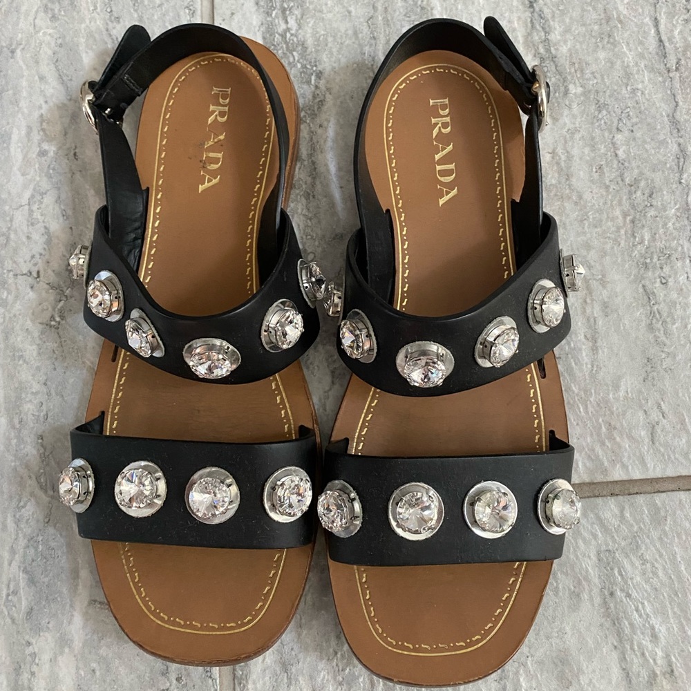 Women's Prada rhinestone sandals